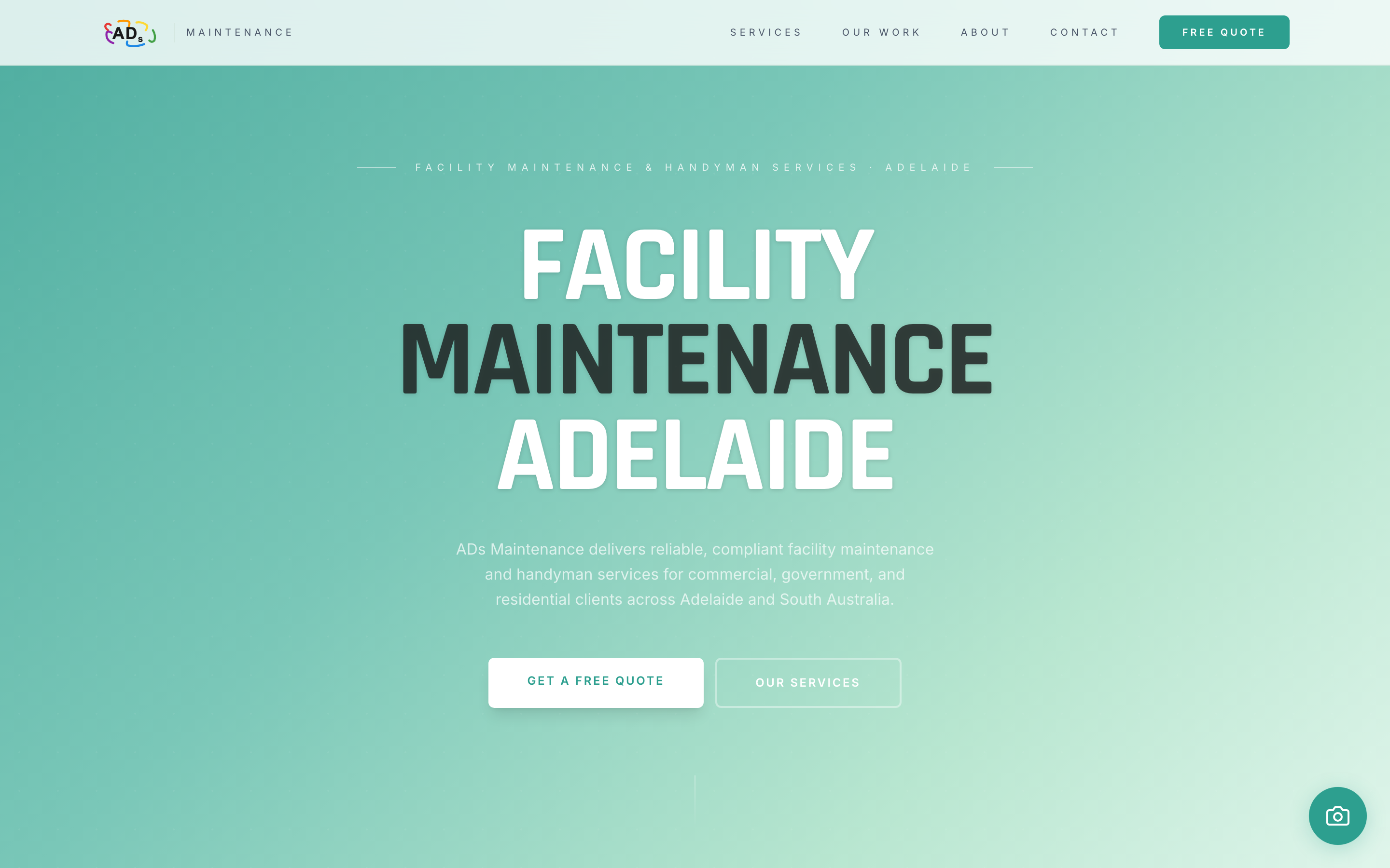ADs Maintenance monochrome industrial homepage
